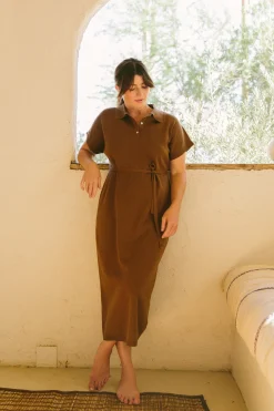Polo Knit Midi Dress