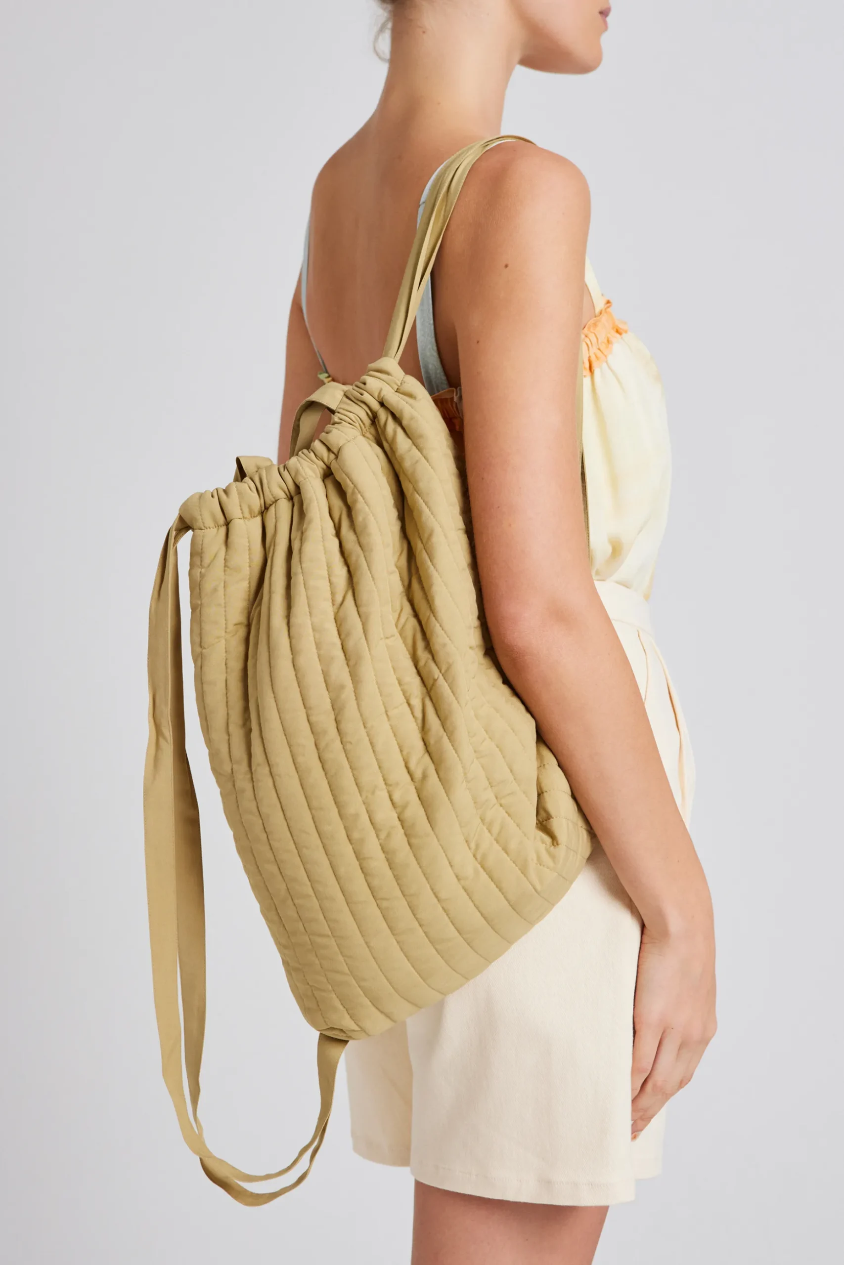 Quilted Drawstring Bag