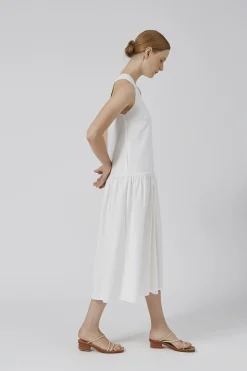 Raw Hem Drop Waist Dress