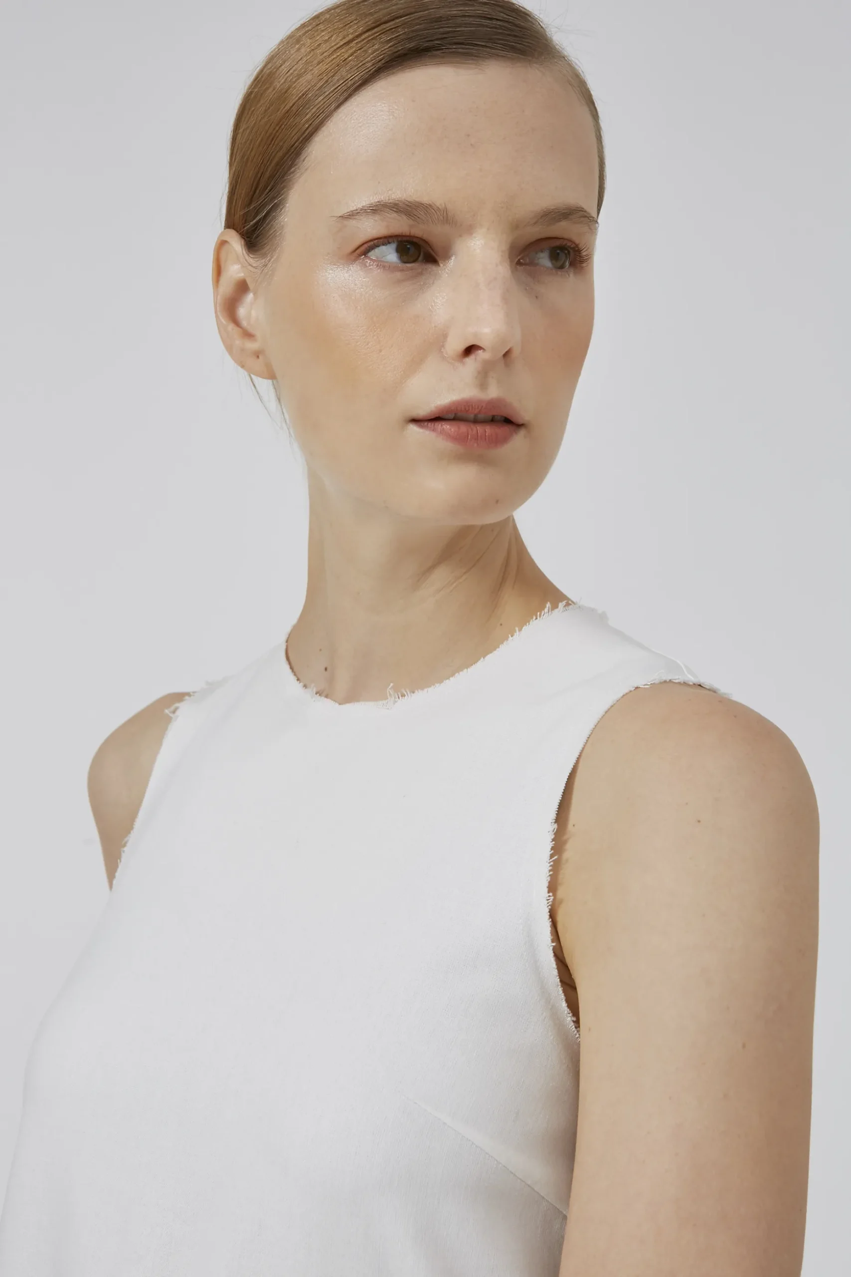 Raw Hem Drop Waist Dress
