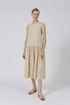 Raw Hem Drop Waist Dress
