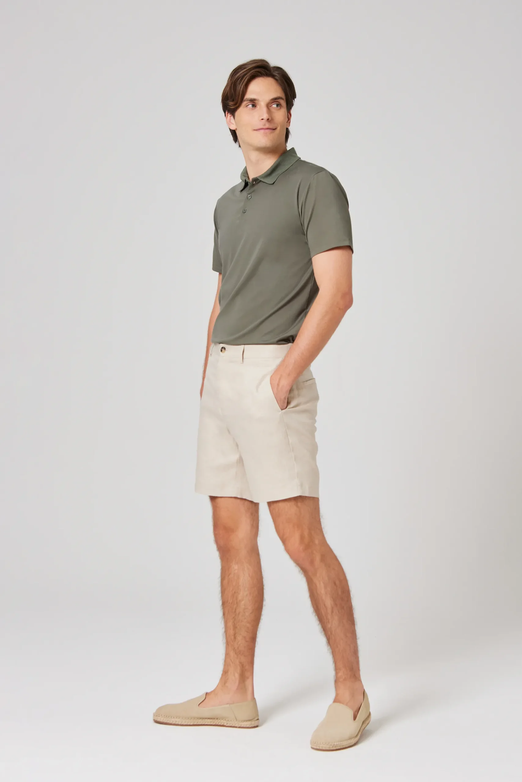 Rayon Button-Front Polo