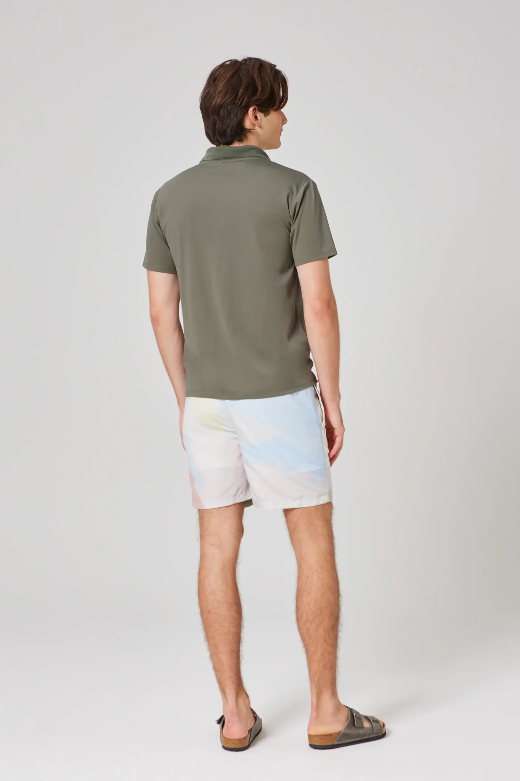 Rayon Button-Front Polo