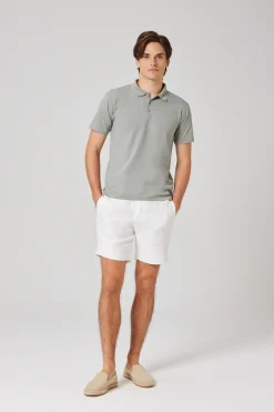 Rayon Button-Front Polo