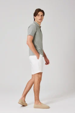 Rayon Button-Front Polo
