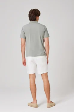 Rayon Button-Front Polo