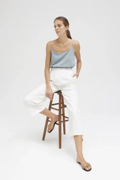 Rayon Gathered-Back Slip Cami