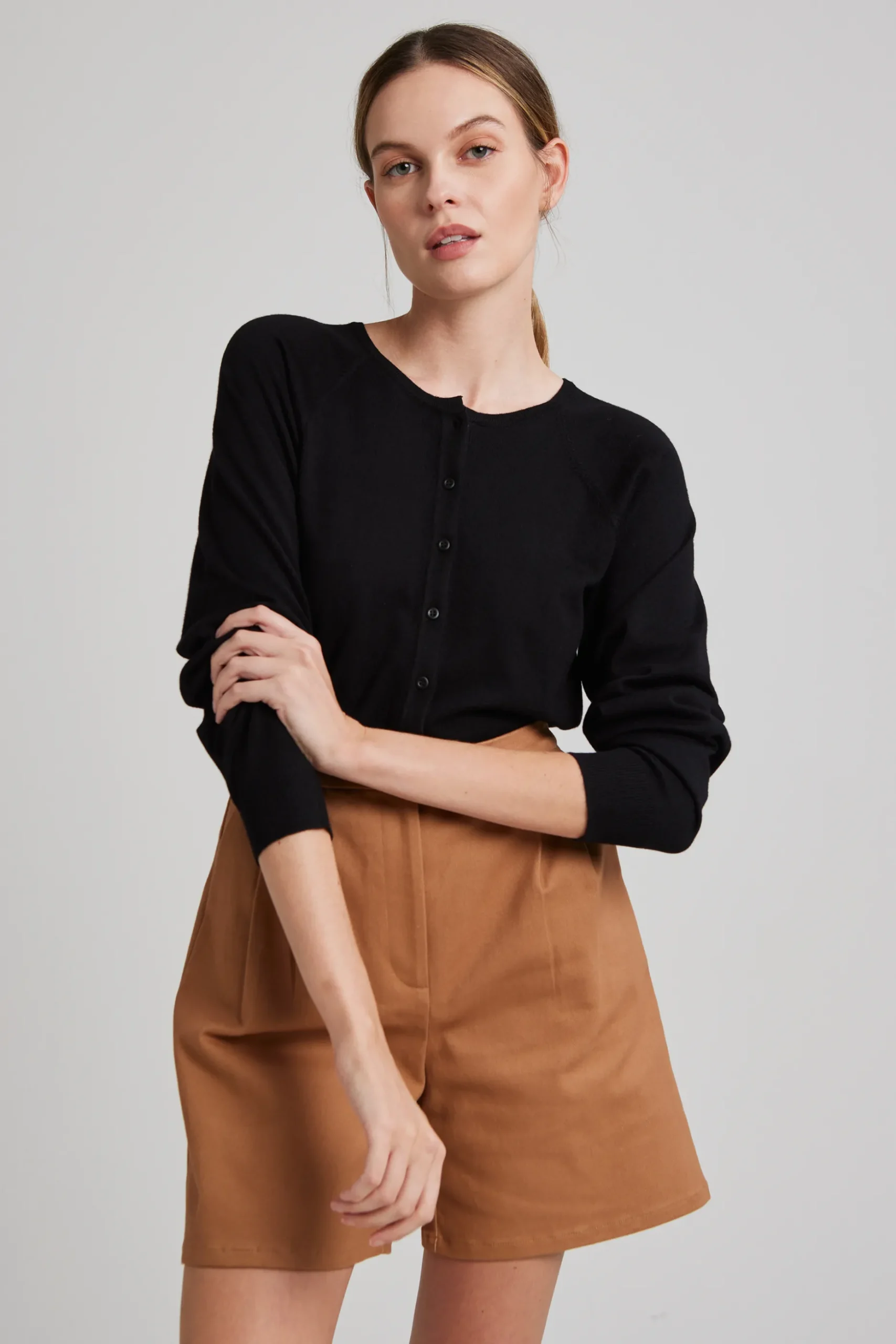 Relaxed Button Knit Cardigan