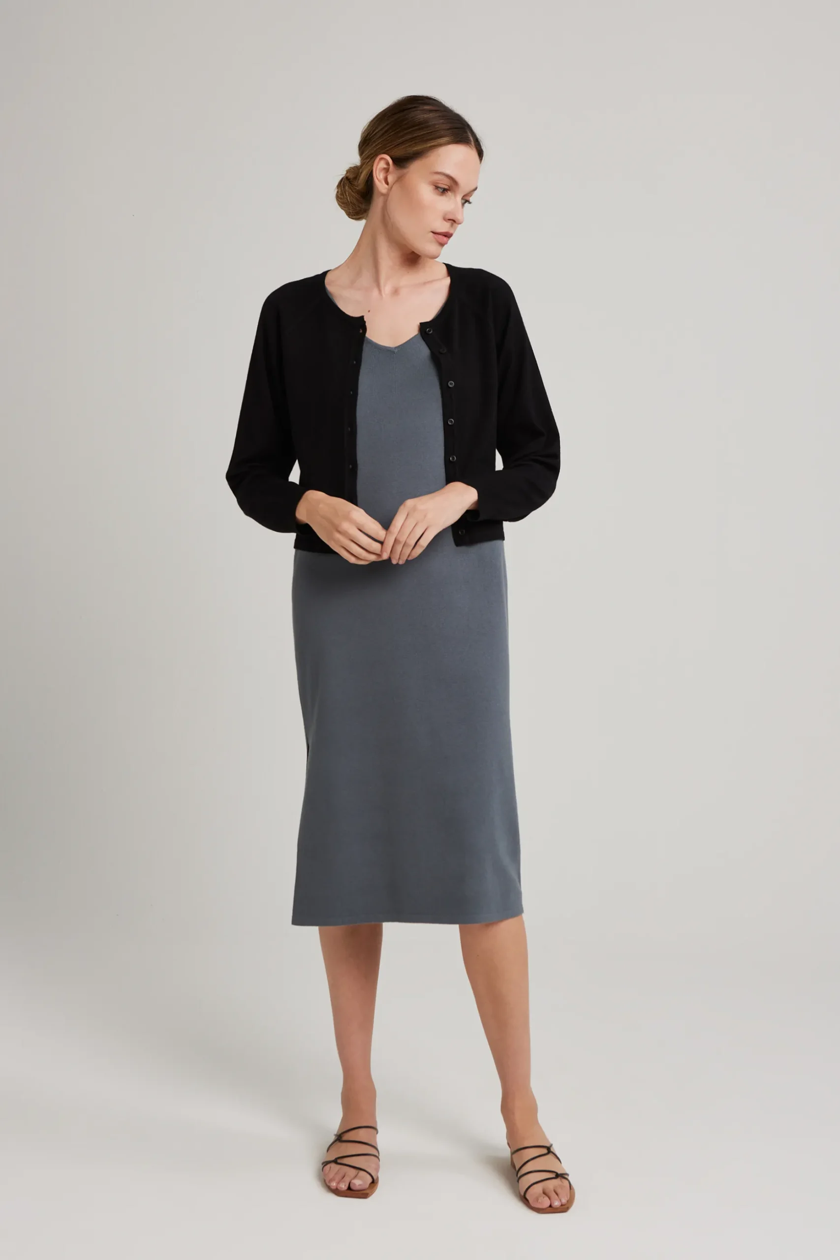 Relaxed Button Knit Cardigan