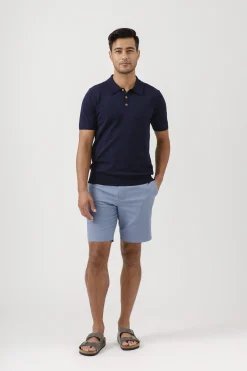 Relaxed Fit Linen Bermuda Shorts