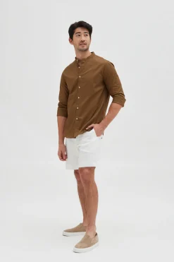 Relaxed Fit Linen Shorts