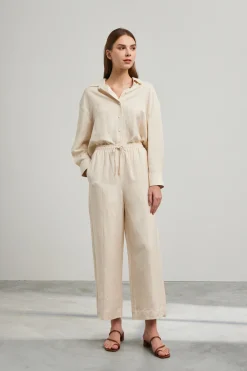 Relaxed Full-Length Linen Pants