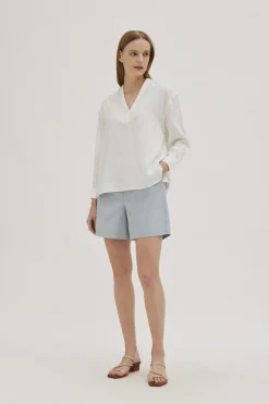Relaxed V-Neck Blouse