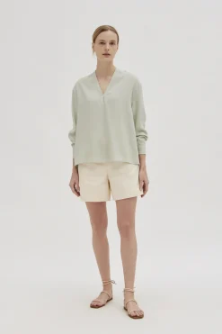 Relaxed V-Neck Blouse