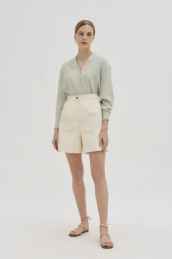 Relaxed V-Neck Blouse