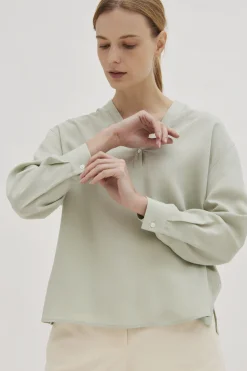 Relaxed V-Neck Blouse
