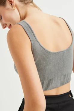 Ribbed Hem Crop Top