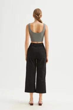 Ribbed Hem Crop Top