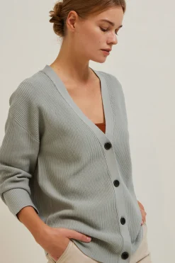 Ribbed Knit Cardigan