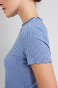 Ribbed Knit Tee