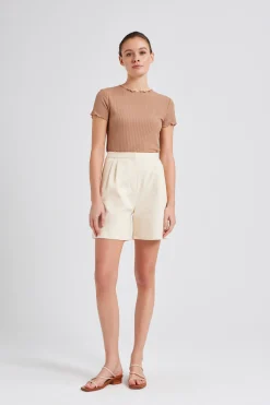 Ribbed Knit Tee