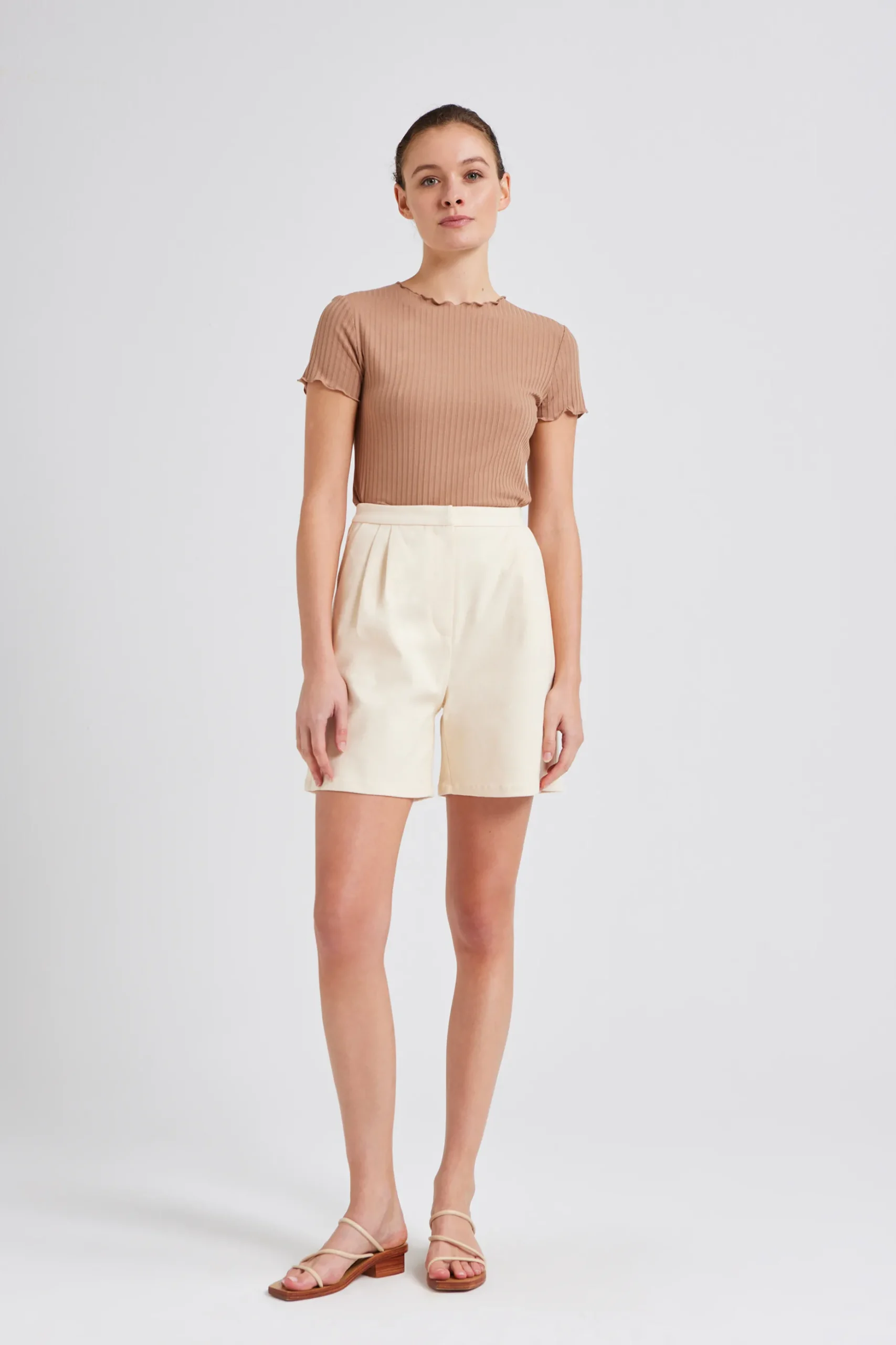 Ribbed Knit Tee