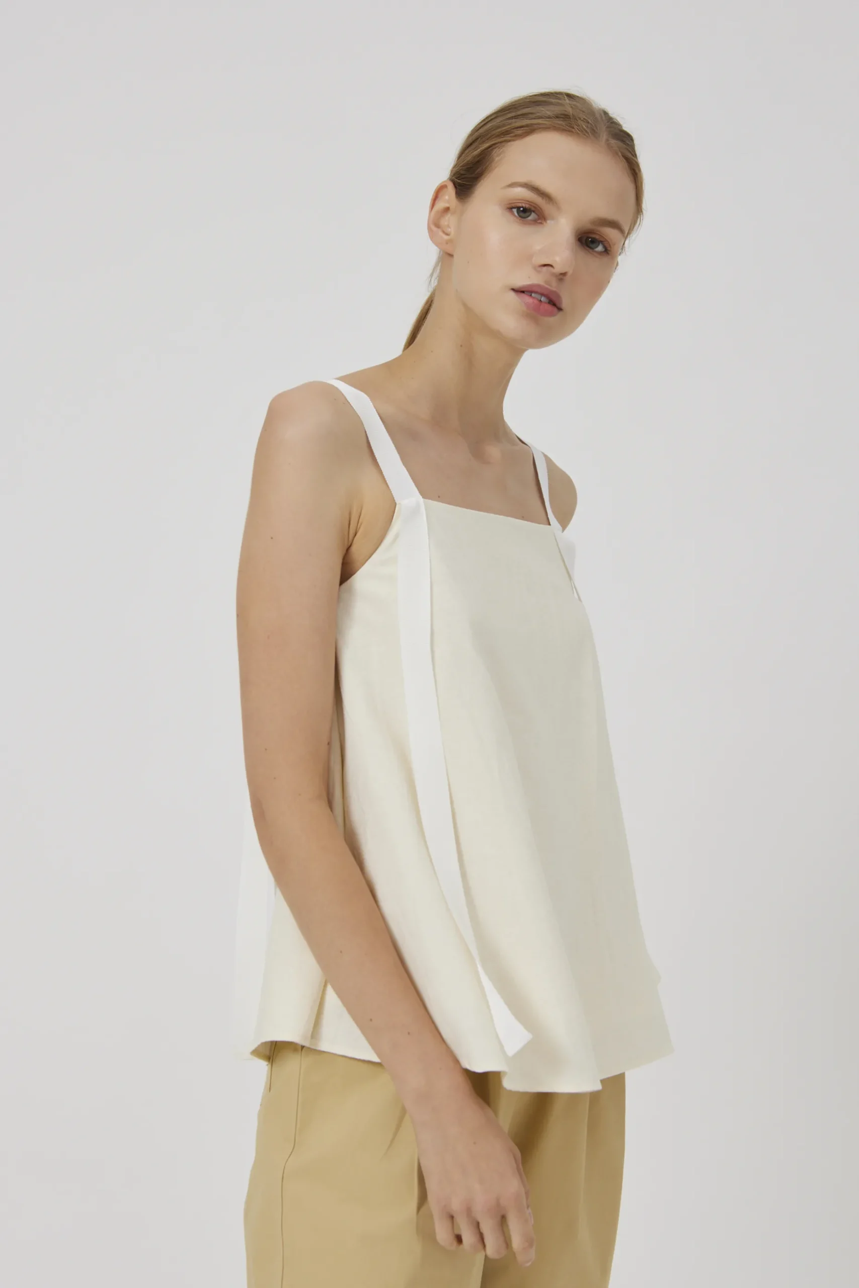 Ribbon Linen Top