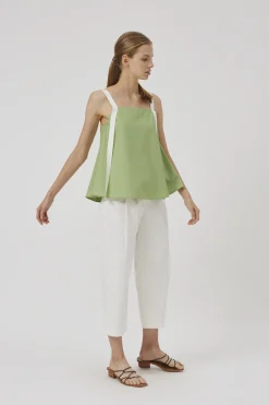 Ribbon Linen Top