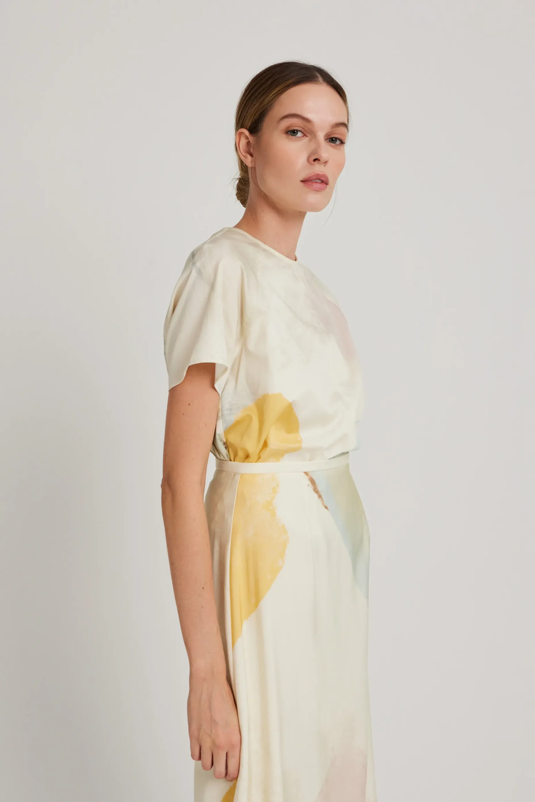 River Rayon Midi Skirt