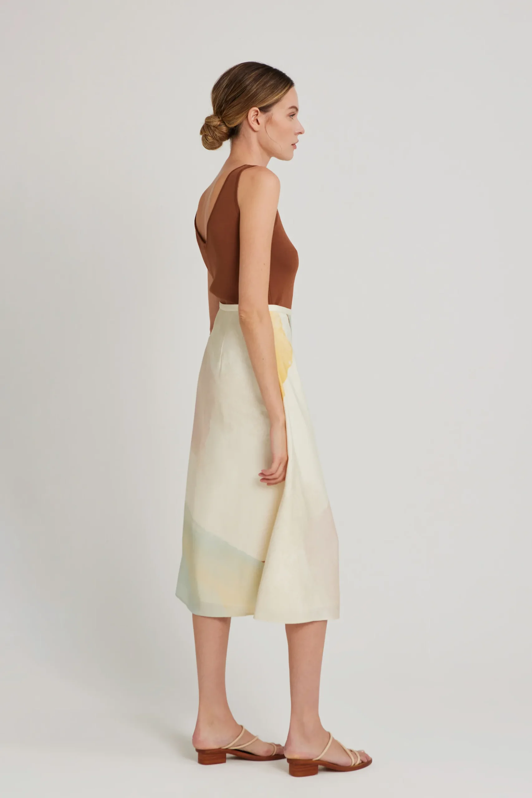 River Rayon Midi Skirt
