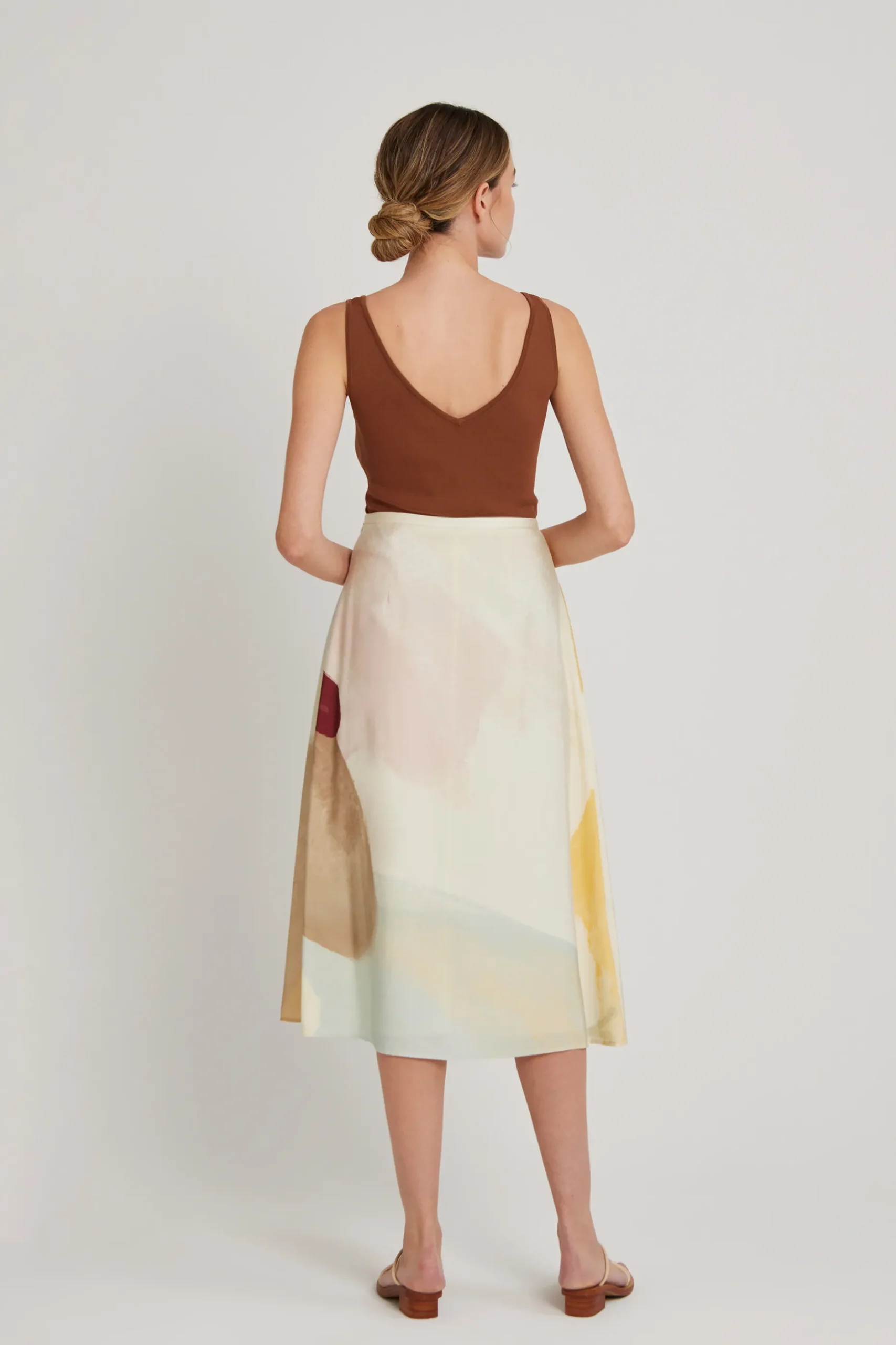 River Rayon Midi Skirt