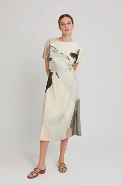 River Rayon Midi Skirt