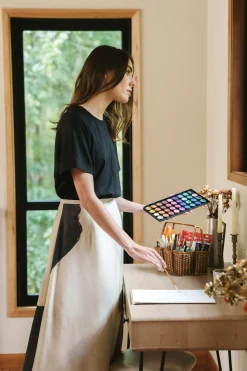 River Rayon Midi Skirt