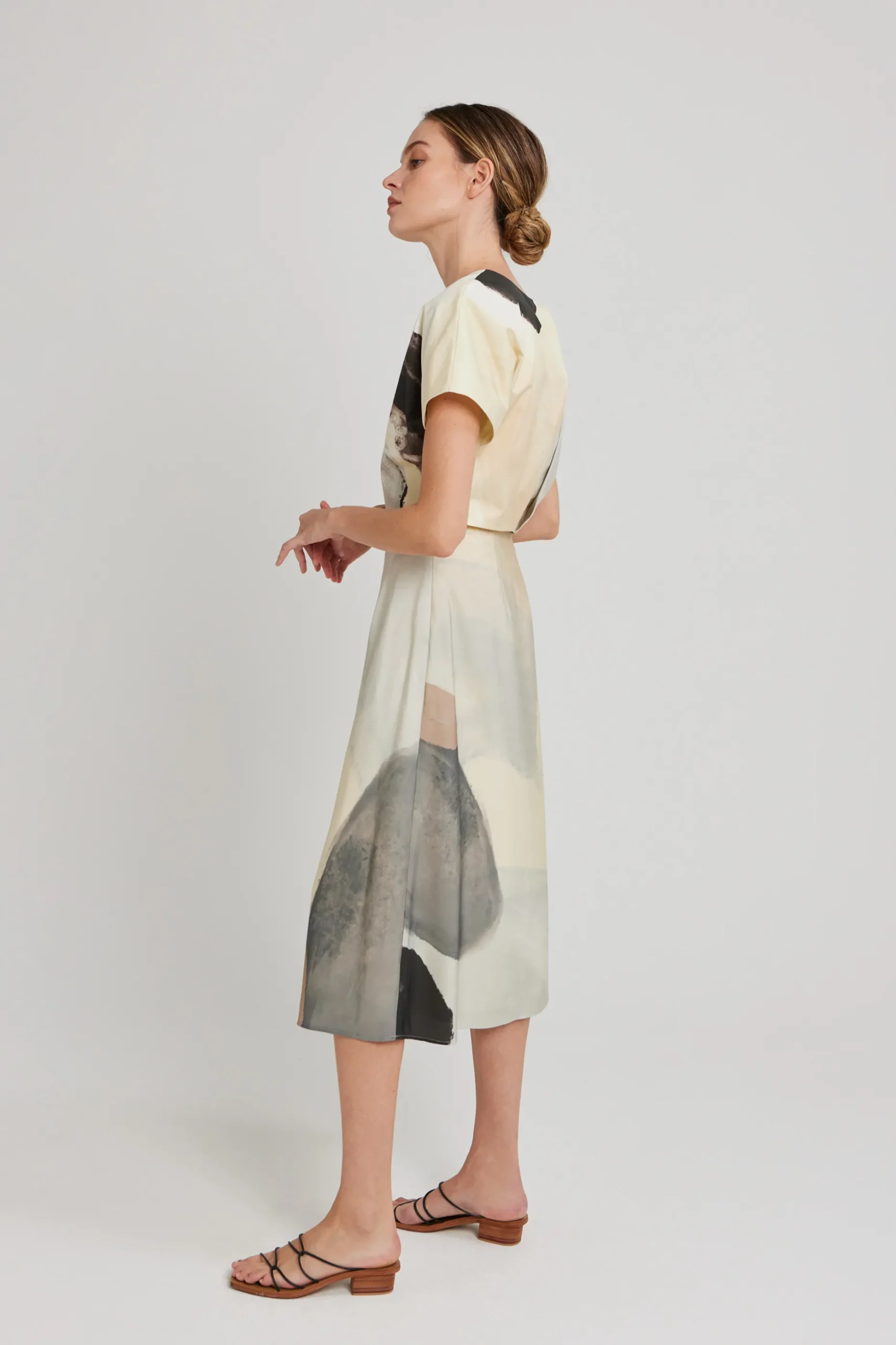 River Rayon Midi Skirt
