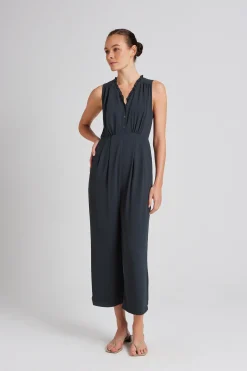 Ruffle Collar Jumpsuit