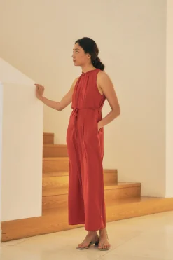 Ruffle Collar Jumpsuit