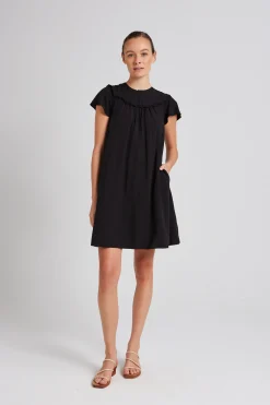Ruffle Collar Shift Dress