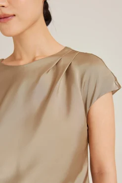 Satin Drape Maxi Dress