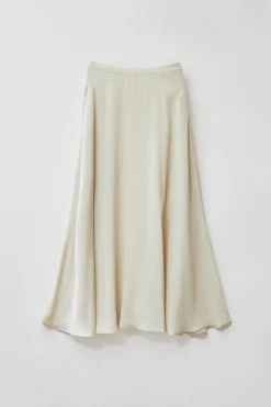 Satin-Finish Maxi Skirt
