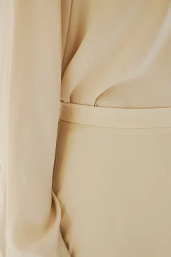 Satin-Finish Maxi Skirt