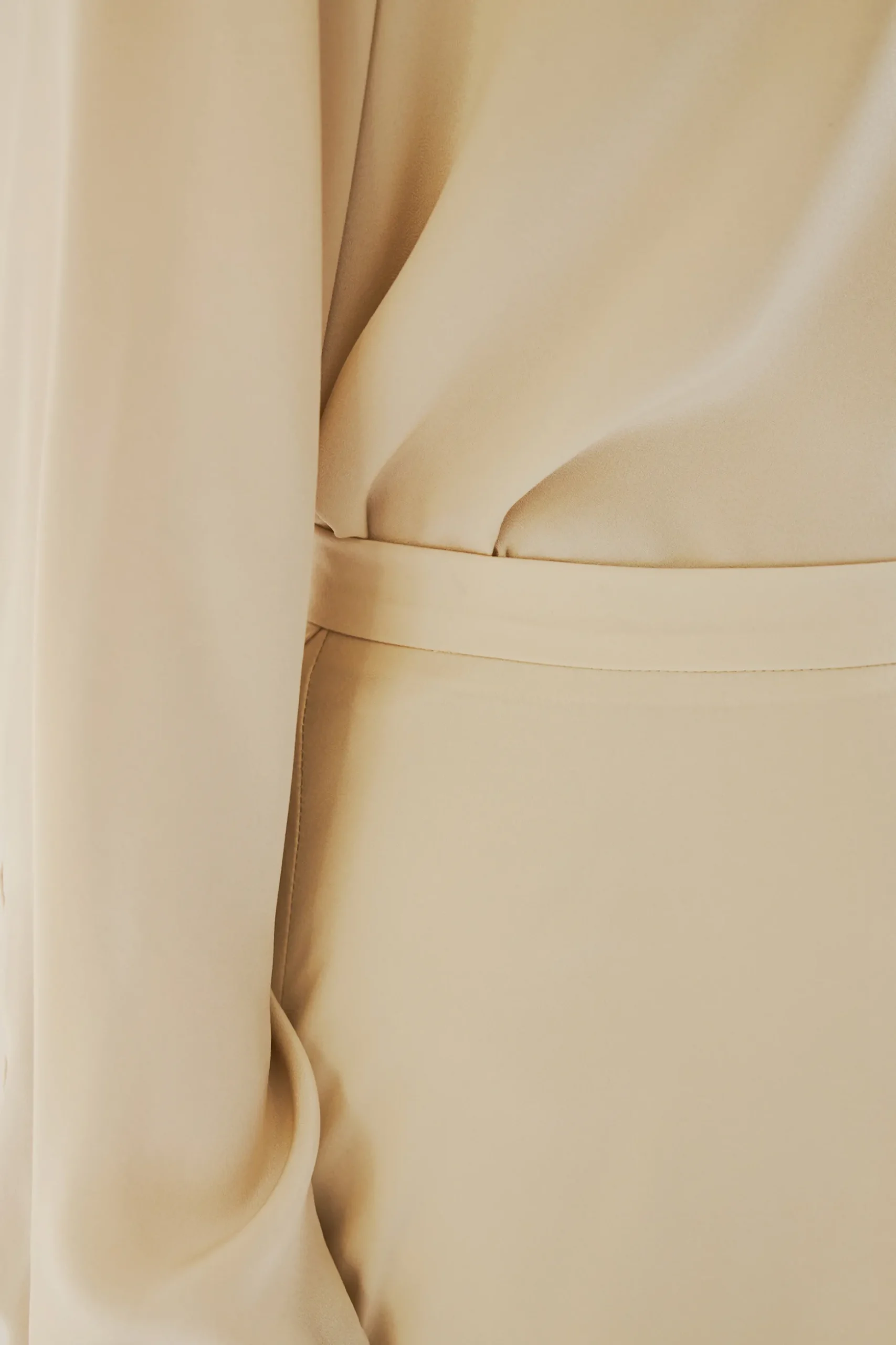 Satin-Finish Maxi Skirt