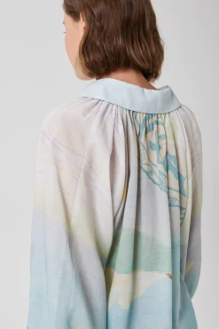 Savour Billowy Puff-Sleeve Shirt