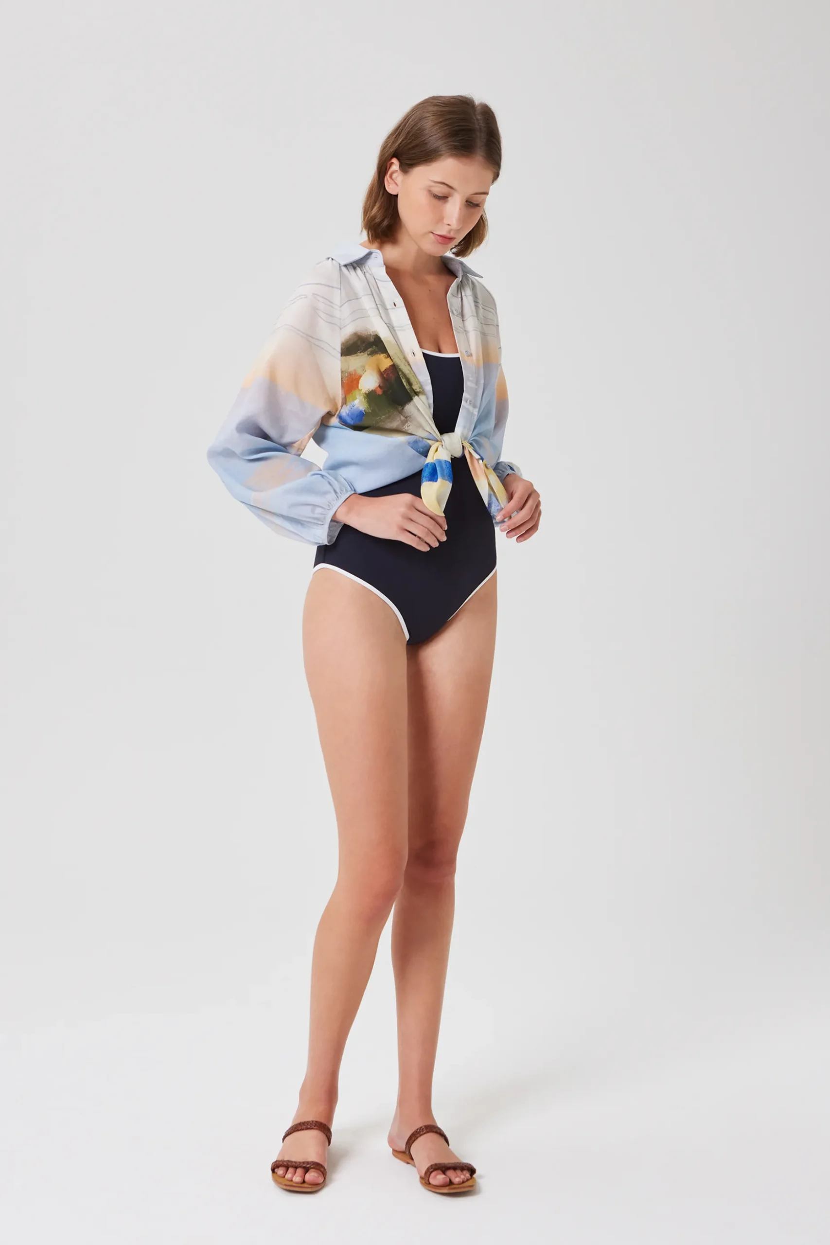 Savour Billowy Puff-Sleeve Shirt