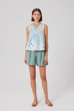 Savour Cotton V-Neck Top