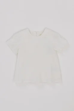 Seersucker Puff Sleeve Top