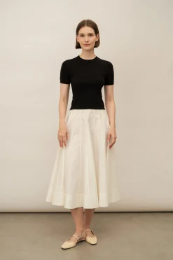 Silk Knit Fitted Tee