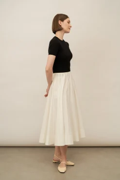 Silk Knit Fitted Tee