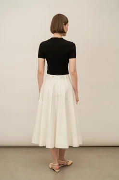 Silk Knit Fitted Tee