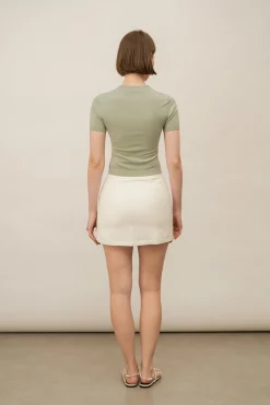 Silk Knit Fitted Tee