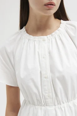 Sleeved Cotton Midi Dress